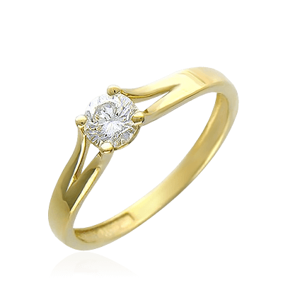 Кольцо с бриллиантами Crown из желтого золота 750, фото № 1