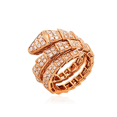 Кольцо Serpenti с бриллиантами из красного золота 750 пробы (арт. 51816)