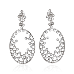 Серьги с цирконом из серебра 925 пробы (арт. 50251)