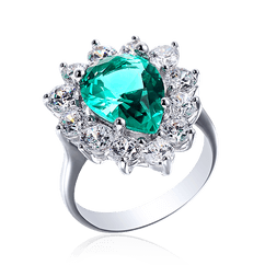 Кольцо с фианитами из серебра 925 пробы (арт. 48850)