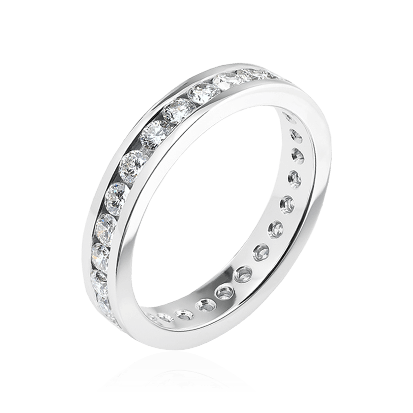 Кольцо с бриллиантами из белого золота 585 (арт. 90402)