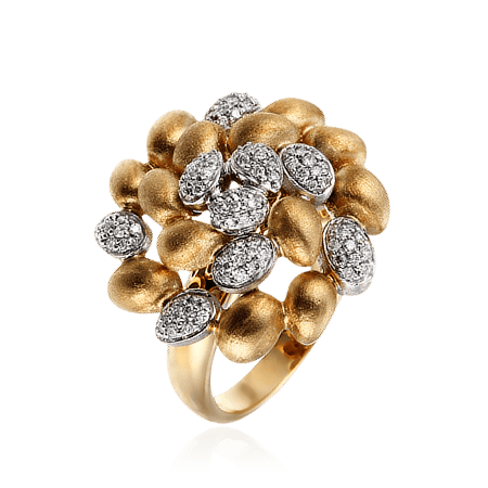 Кольцо с бриллиантами из комбинированного золота 585 (арт. 40888)