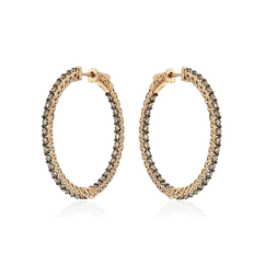 Серьги с бриллиантами из красного золота 585 пробы (арт. 40554)