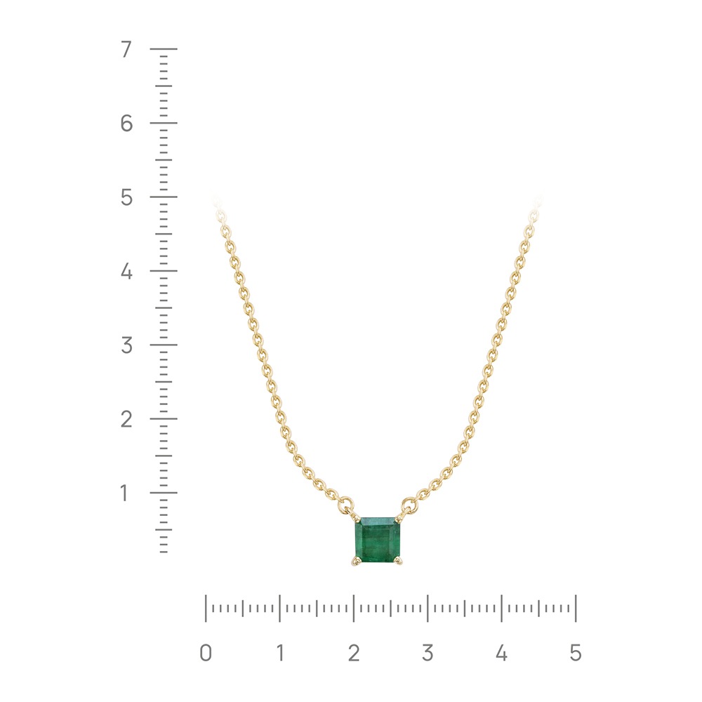 Колье с изумрудом из красного золота 585 пробы, фото № 2