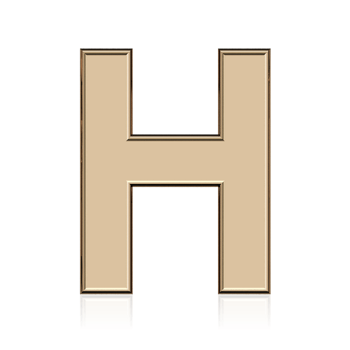 

Подвеска буква "h" из красного золота 585 пробы, Коллекция Weeks