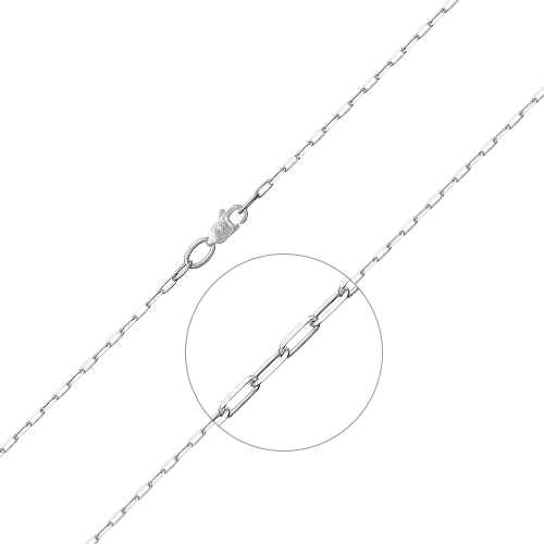Цепь якорного плетения из белого золота 585 пробы (арт. 83568)