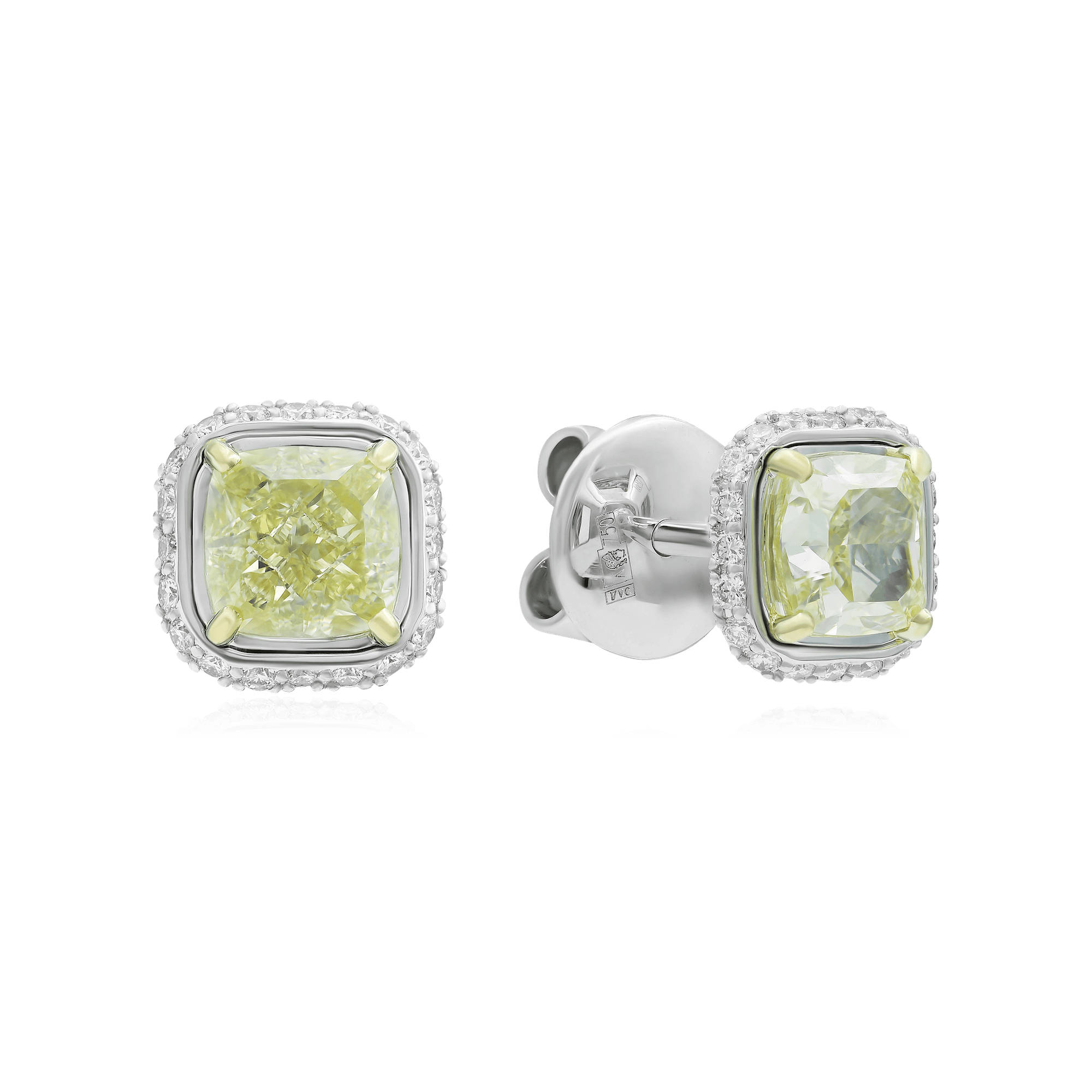 Серьги с бриллиантами из белого золота 750 пробы (арт. 100471)
