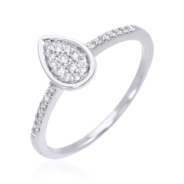 Кольцо с бриллиантами из белого золота 585, фото № 1