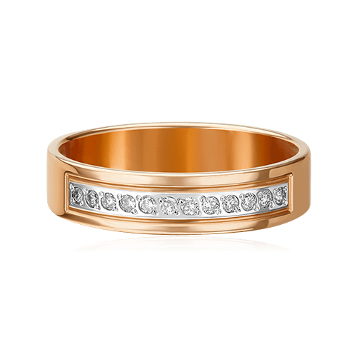 Кольцо с бриллиантами из красного золота 585 (арт. 89250)