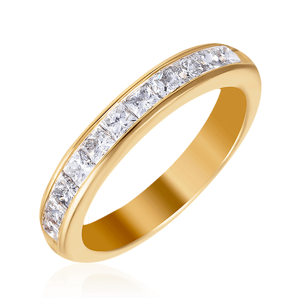 Кольцо с бриллиантами из желтого золота 585 (арт. 51077)