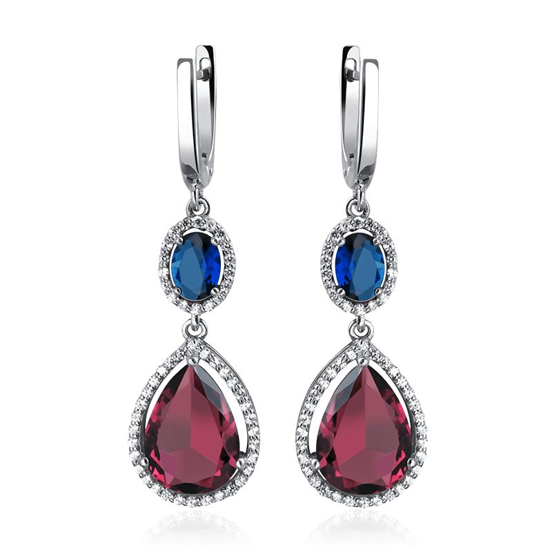 

Серьги с фианитами из серебра 925 пробы