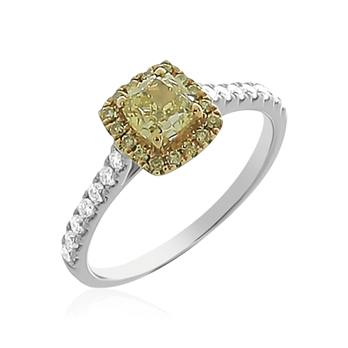 Кольцо с бриллиантами из белого золота 585, фото № 1