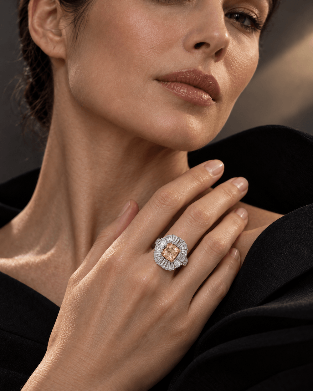 Кольцо с желтым бриллиантом 1.51ct GIA из белого и желтого золота 585 пробы, фото № 3