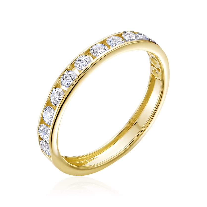 Кольцо с бриллиантами из желтого золота 585 пробы (арт. 102105)