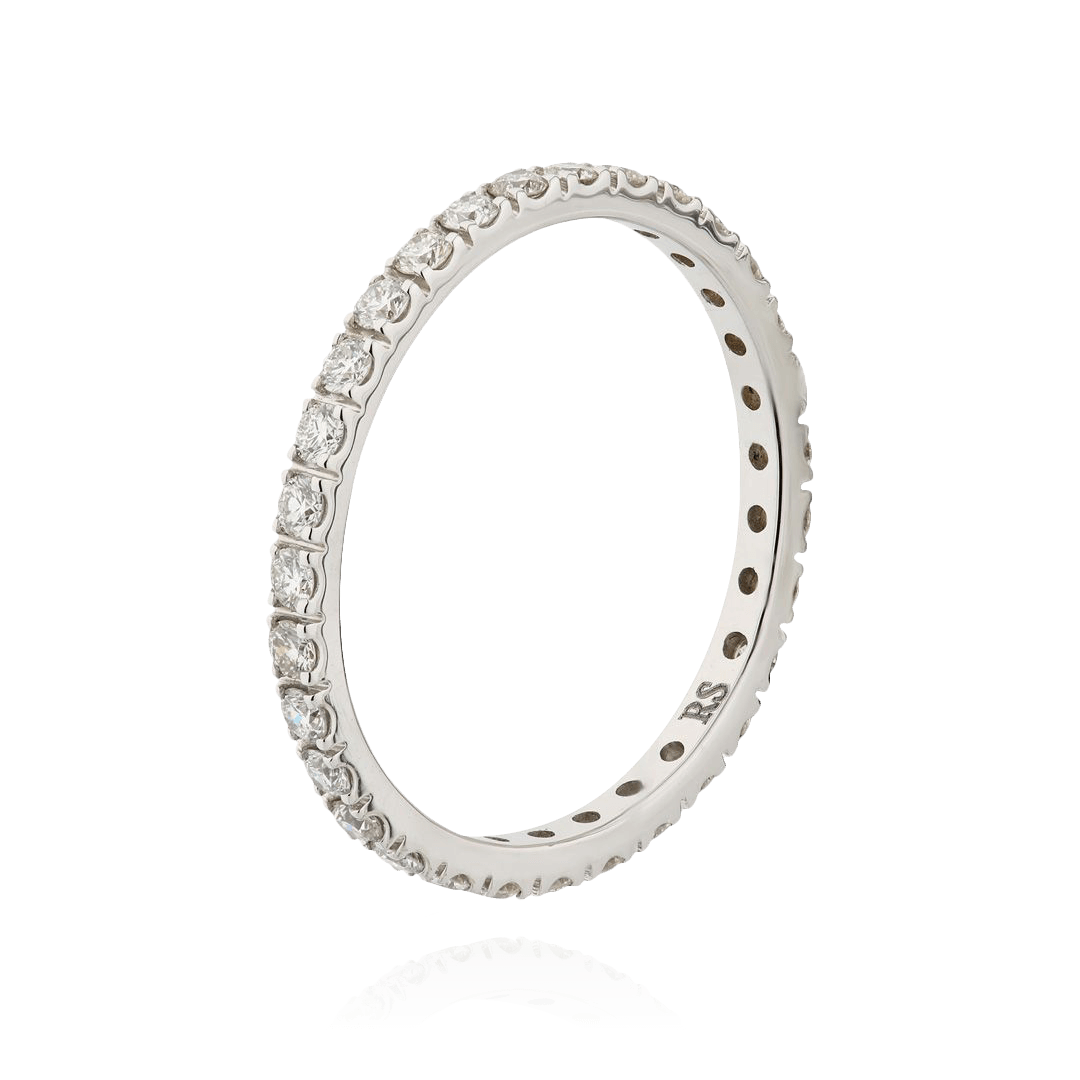 Кольцо с бриллиантами из белого золота 750 пробы (арт. 99647)