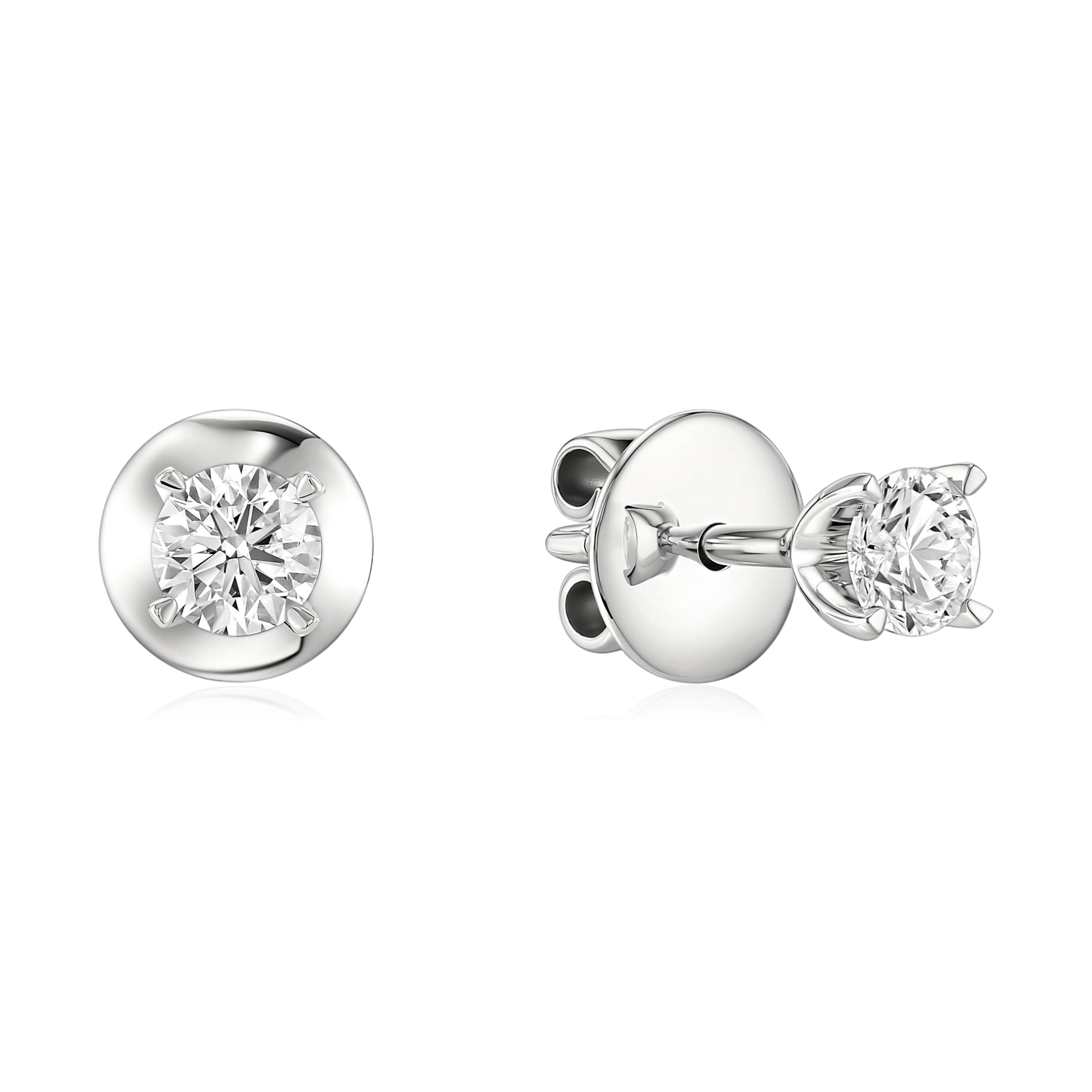 Серьги с бриллиантами из белого золота 585 пробы (арт. 130941)
