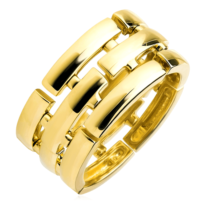 Кольцо без вставок из желтого золота 585 пробы (арт. 44563)