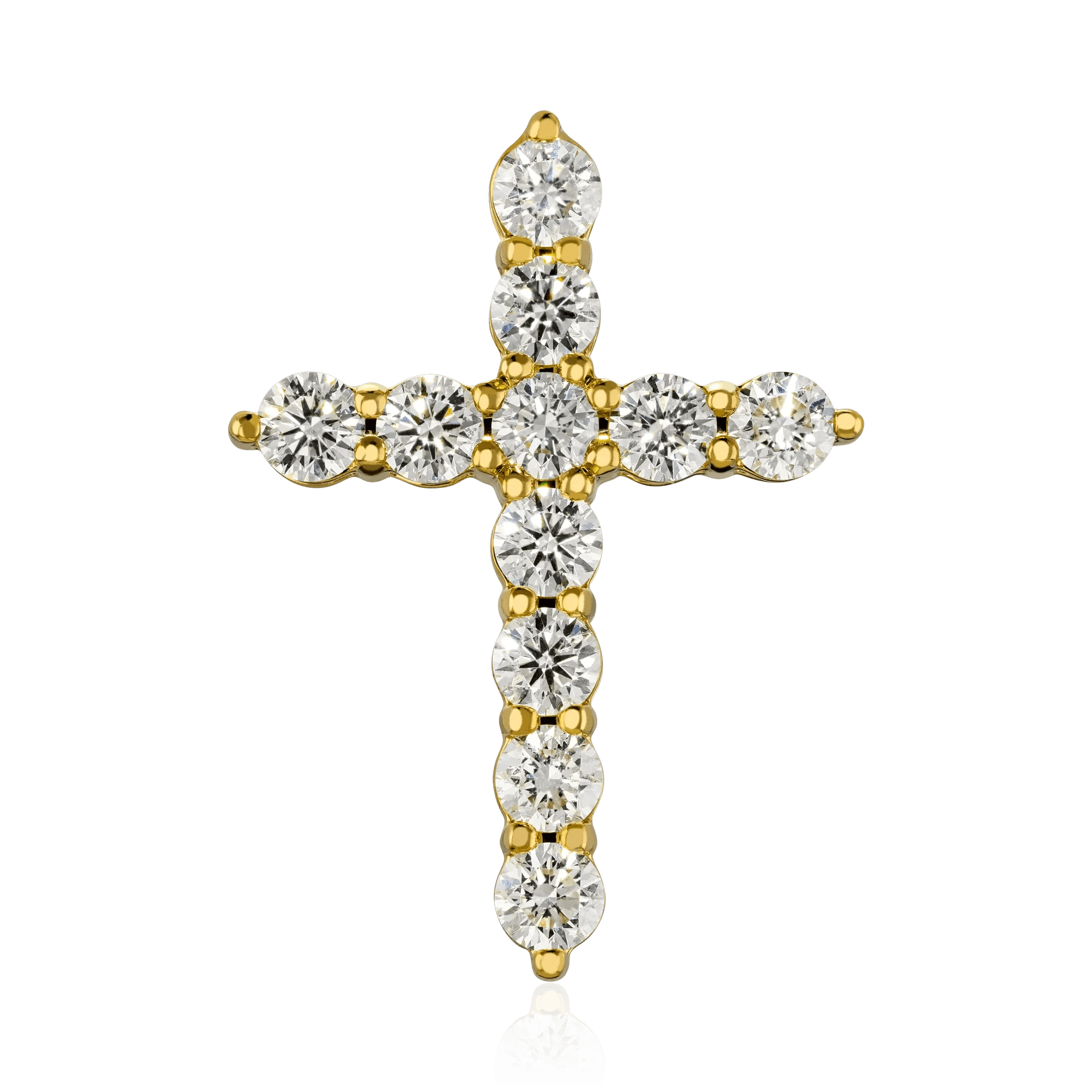 Кулон с бриллиантами из желтого золота 750 пробы (арт. 132783)