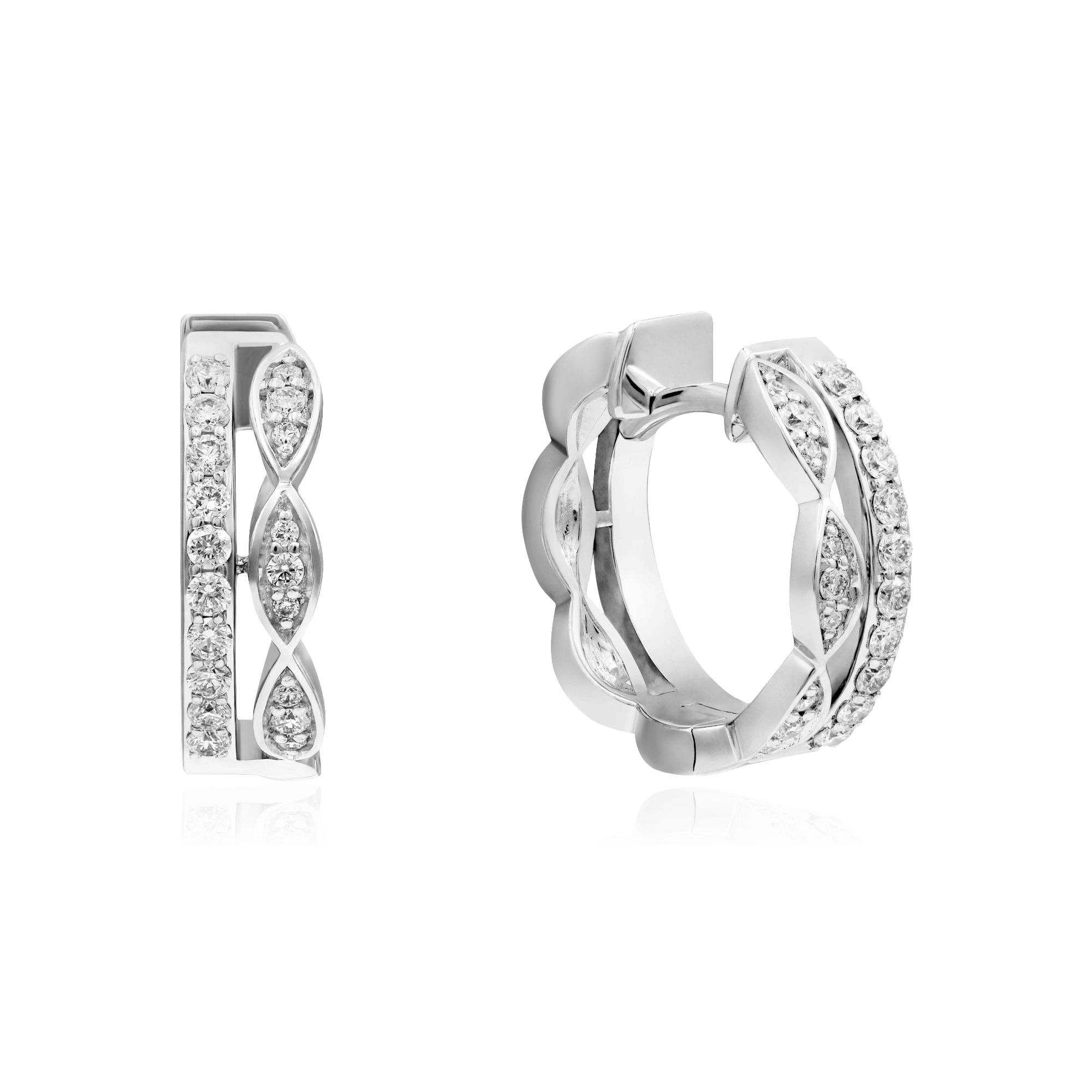 Серьги с бриллиантами из белого золота 585 пробы (арт. 114270)
