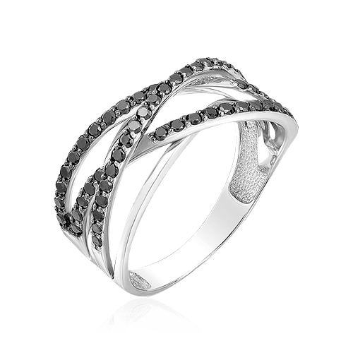 Кольцо с бриллиантами из белого золота 585 (арт. 63121)
