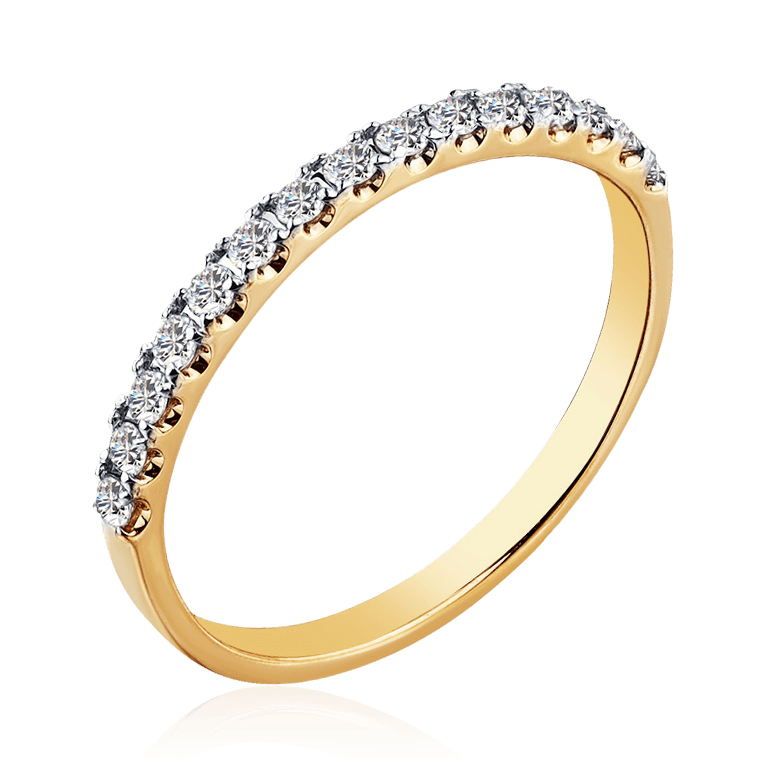 Кольцо с бриллиантами из красного золота 585 пробы (арт. 104533)