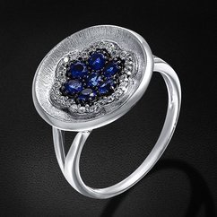 Кольцо с цирконием из серебра 925 пробы (арт. 45079)