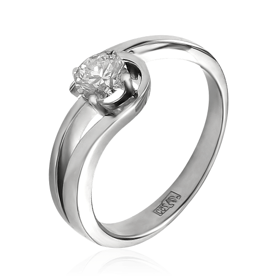 Кольцо с бриллиантами Charm из белого золота 750 (арт. 10026)