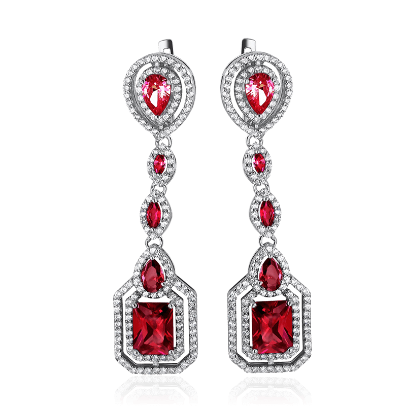 

Серьги с фианитами из серебра 925 пробы