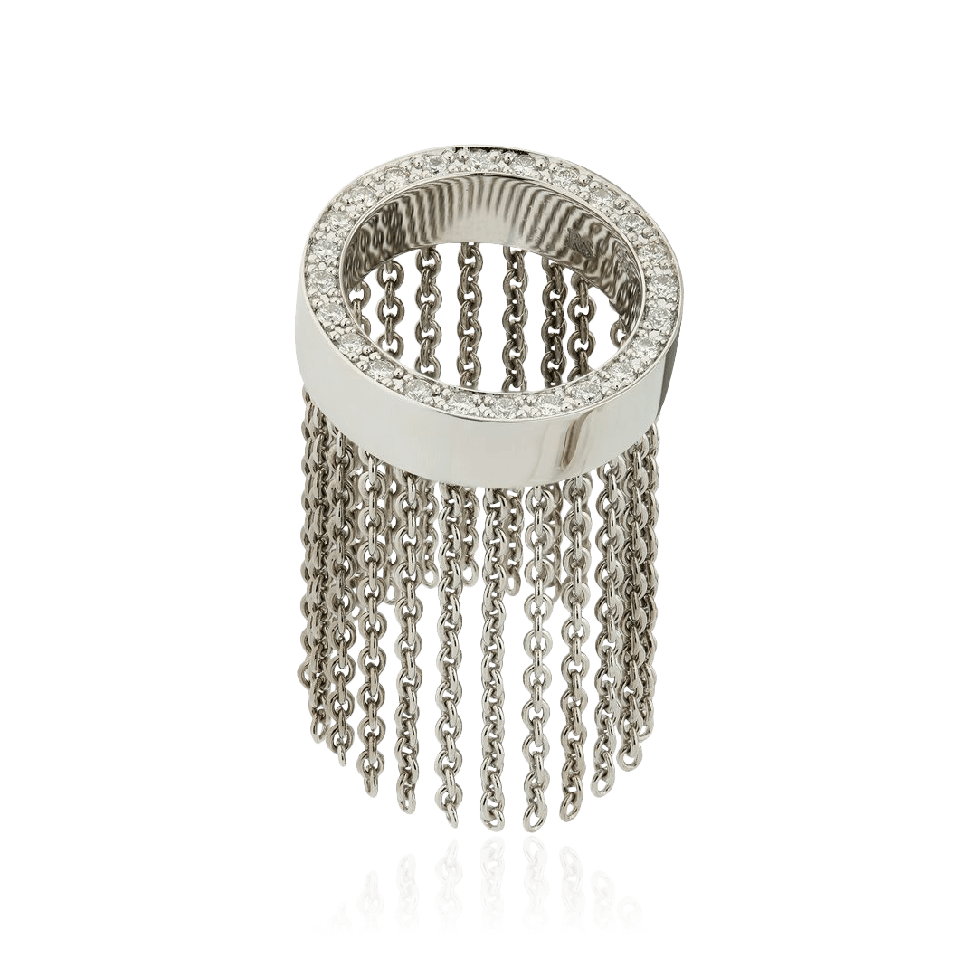 Кольцо с бриллиантами из белого золота 585 пробы (арт. 99672)