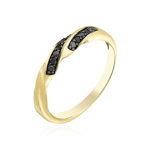 Кольцо с бриллиантами из желтого золота 585 (арт. 63090)
