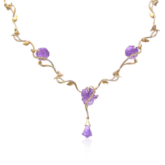 Колье с аметистом из красного золота 585 пробы (арт. 45894)