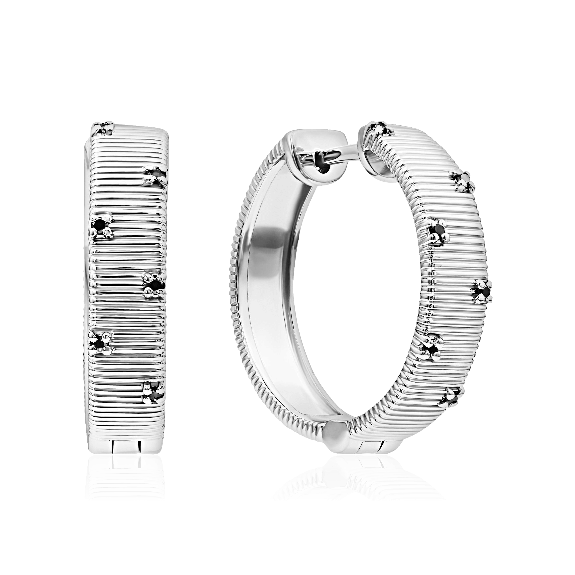 Серьги с бриллиантами из белого золота 585 пробы (арт. 120429)