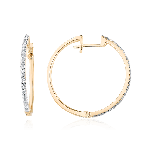 Серьги с бриллиантами из белого золота 585 пробы (арт. 59723)