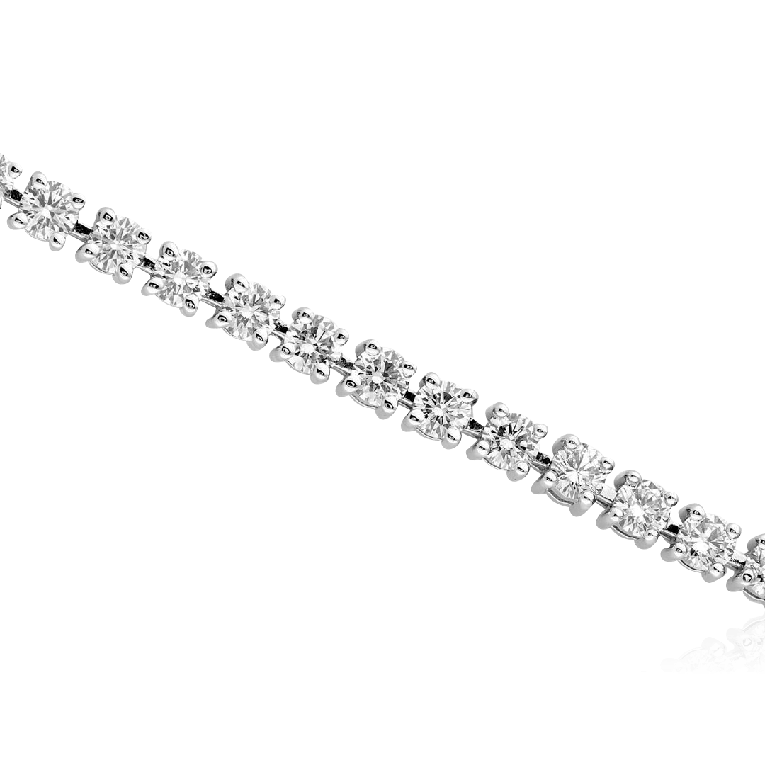 Браслет с бриллиантами из белого золота 585 пробы, фото № 1