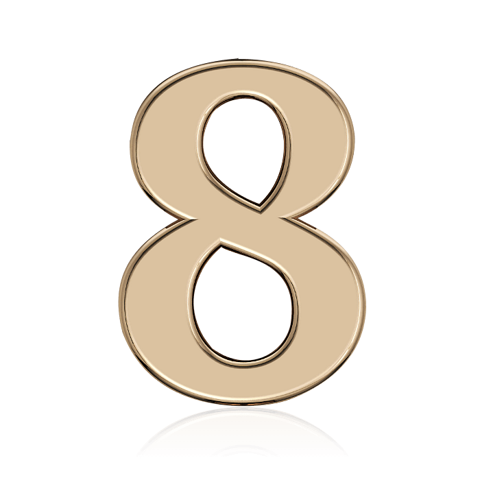 

Подвеска цифра "8" из красного золота 585 пробы, Коллекция Weeks