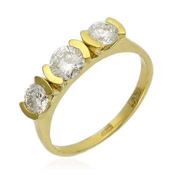Кольцо с бриллиантами Beautiful Crown из желтого золота 750, фото № 1