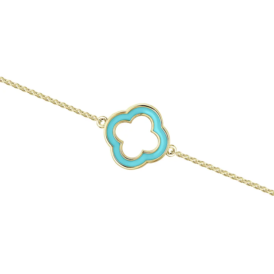 Браслет с бриллиантами из желтого золота 585 пробы, фото № 3