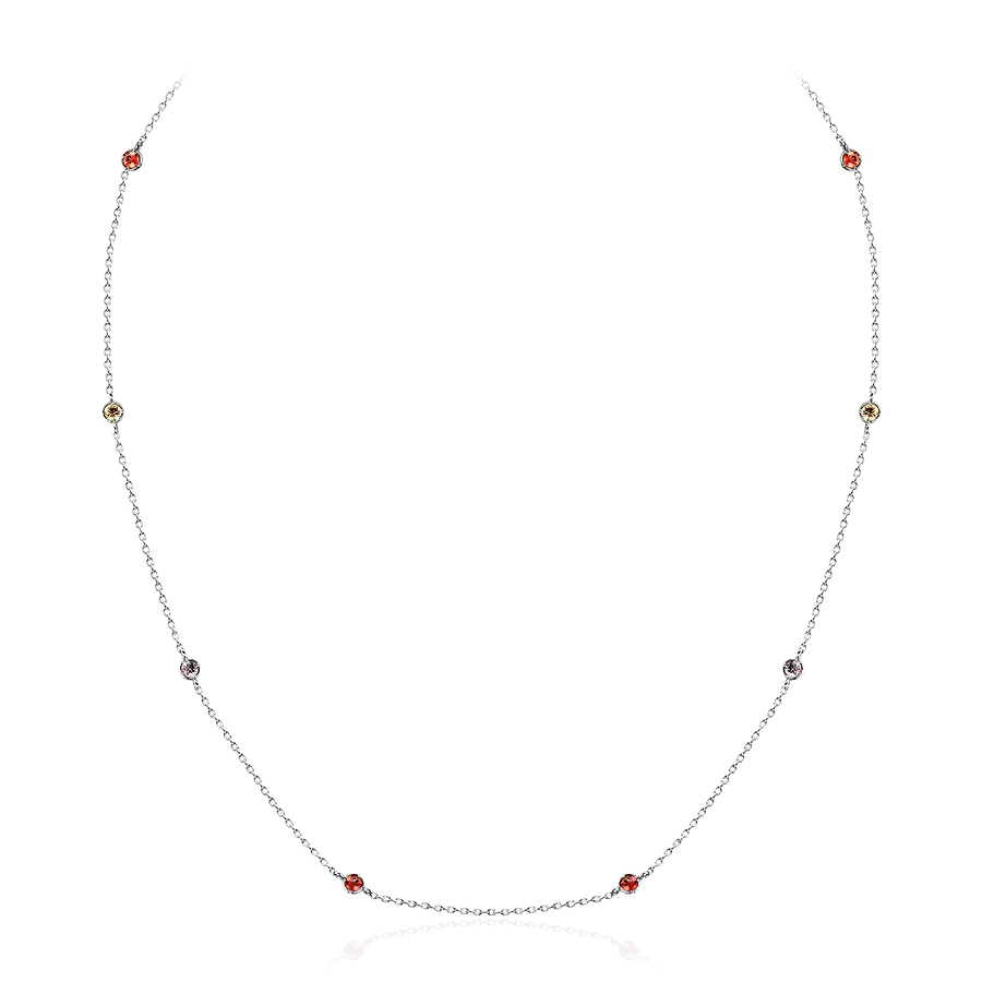 Колье с сапфиром из белого золота 585 пробы, фото № 1