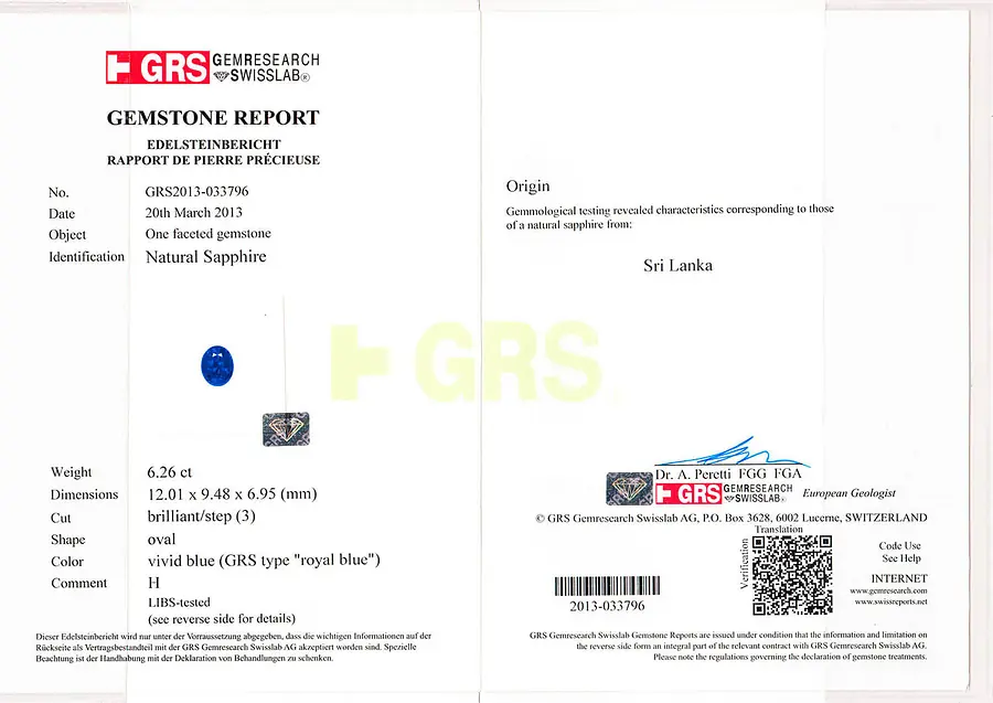 Кольцо с сапфиром Royal Blue, бриллиантами из белого золота 750 пробы, фото № 5