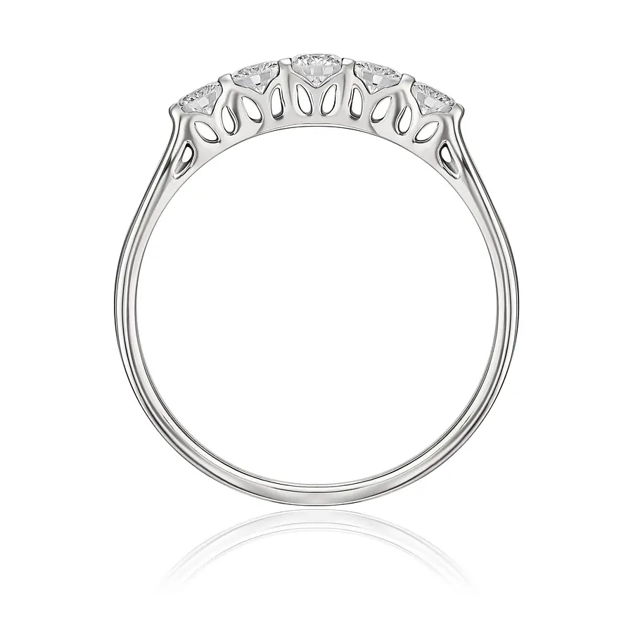 Кольцо дорожка с бриллиантами из белого золота 585, фото № 3