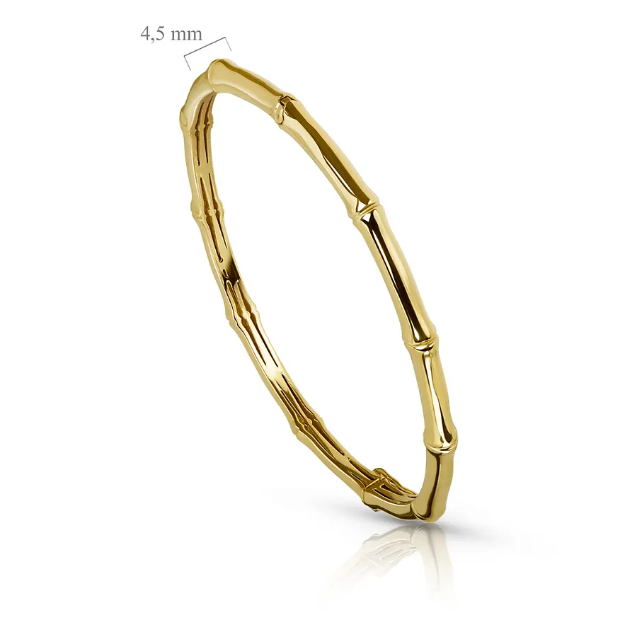 Браслет Bamboo (Бамбук) без вставок из желтого золота 585 пробы, фото № 9