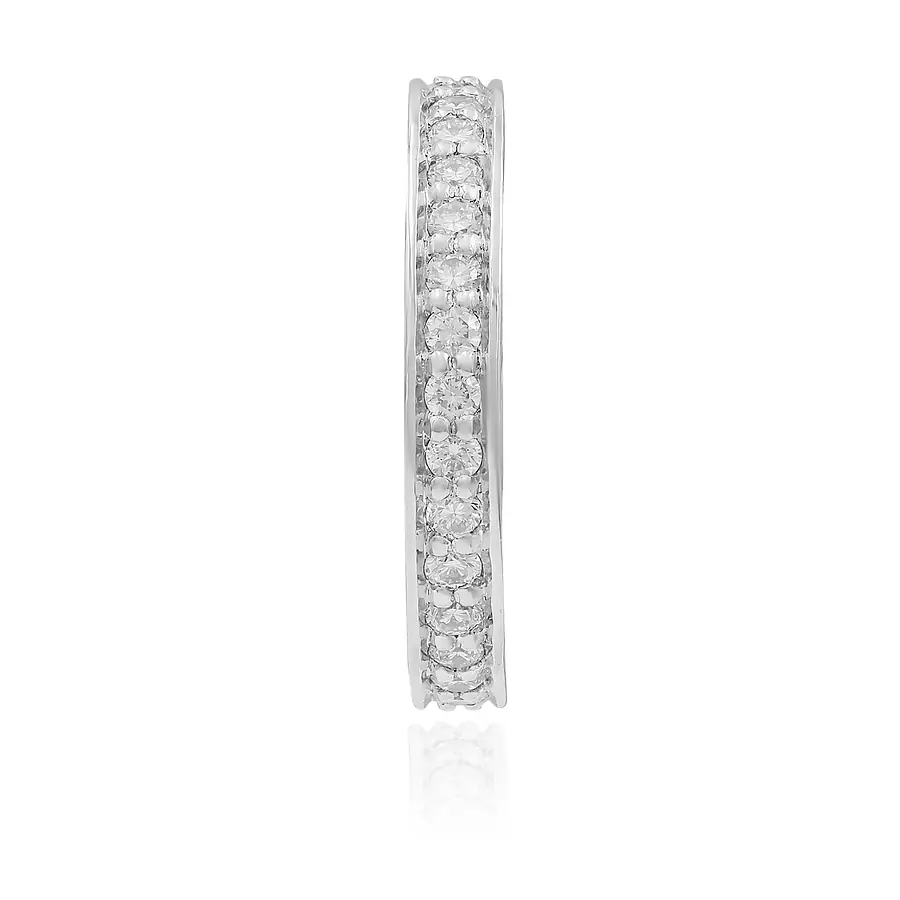 Серьга кафф с бриллиантами из белого золота 750 пробы, фото № 2