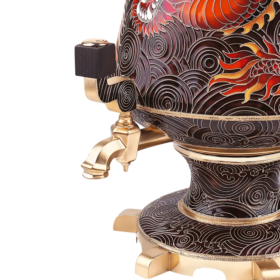 Самовар из набора для крепких напитков Dragon из серебра 925 пробы, фото № 2