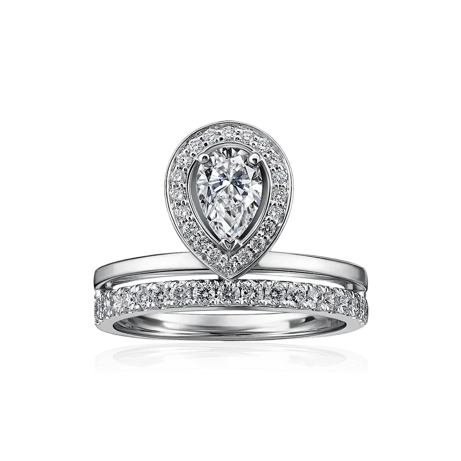 Кольцо с бриллиантами из белого золота 585, фото № 1