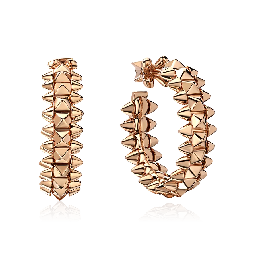Пусеты Clash из красного золота 750 пробы, фото № 1